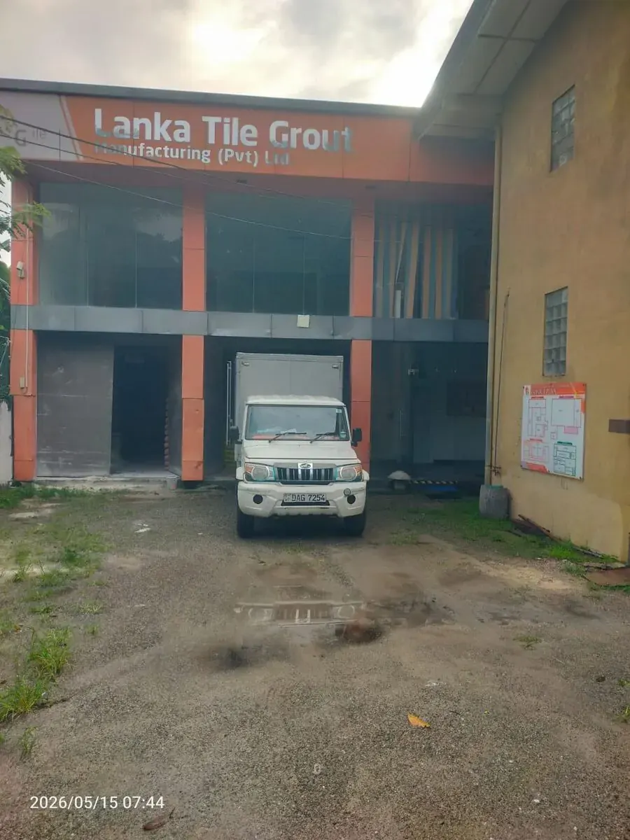 Lanka Tile Grout Kadawatha facility with delivery van
