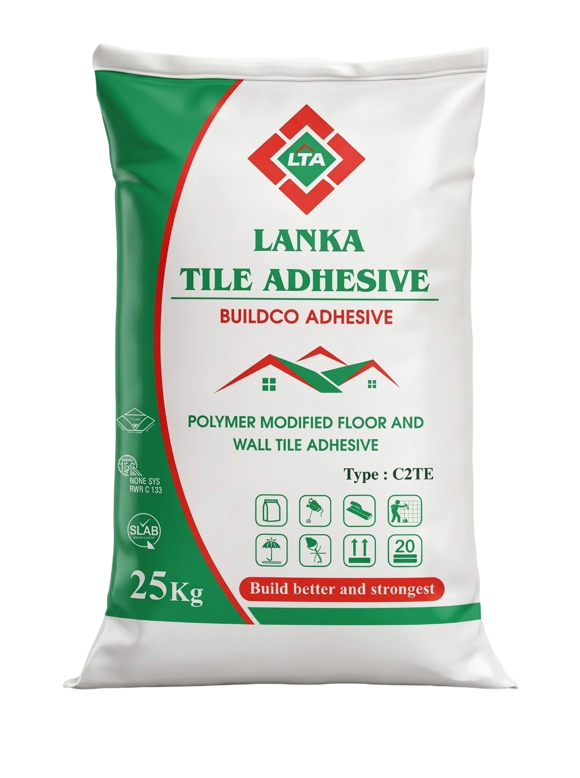25 kg Lanka Tile Adhesive Buildco Adhesive bag, Type C2T